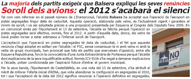 Not&iacute;cia publicada al n&uacute;mero 49 de la publicaci&oacute; L'ERAMPRUNY&Agrave; (Setembre de 2007)